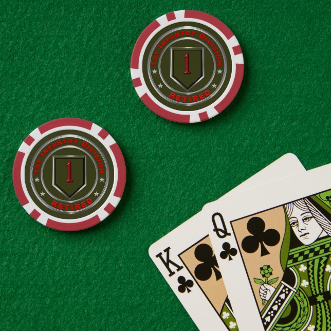 Fichas De Póquer 1.ª División de Infantería Jubilada (Mesa de Poker (Doble))