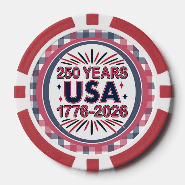 Fichas De Póquer 250 años EE.UU. | 1776-2026 Semiquincentenario (Anverso)