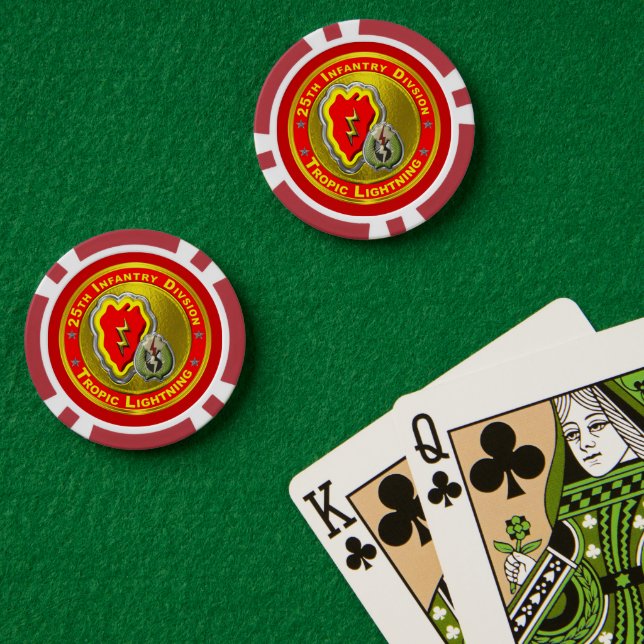 Fichas De Póquer 25.ª División de Infantería (Mesa de Poker (Doble))