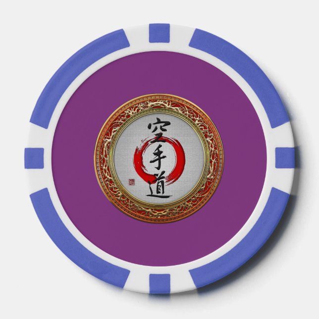 Fichas De Póquer [400] Caligrafía japonesa - Karate-do (Anverso)