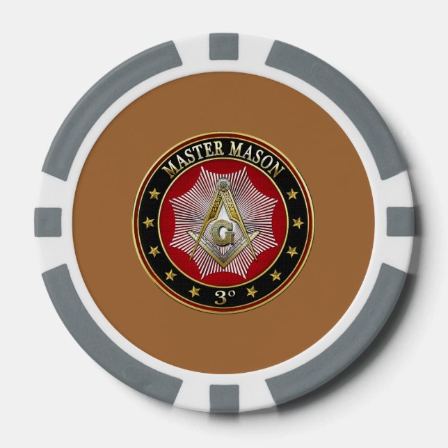 Fichas De Póquer [400] Master Mason - 3er grado Square & Compass (Anverso)