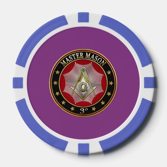 Fichas De Póquer [400] Master Mason - 3er grado Square & Compass (Anverso)