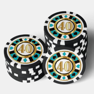 Fichas De Póquer 40 Turquoise Casino Chip Las Vegas