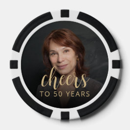 Fichas De Póquer 50.ª Fotomontaje De Fiesta De Cumpleaños