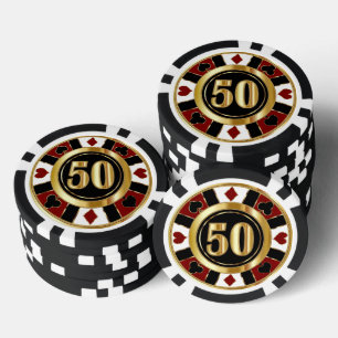 Fichas De Póquer 50 Dark Red Casino Chip Las Vegas
