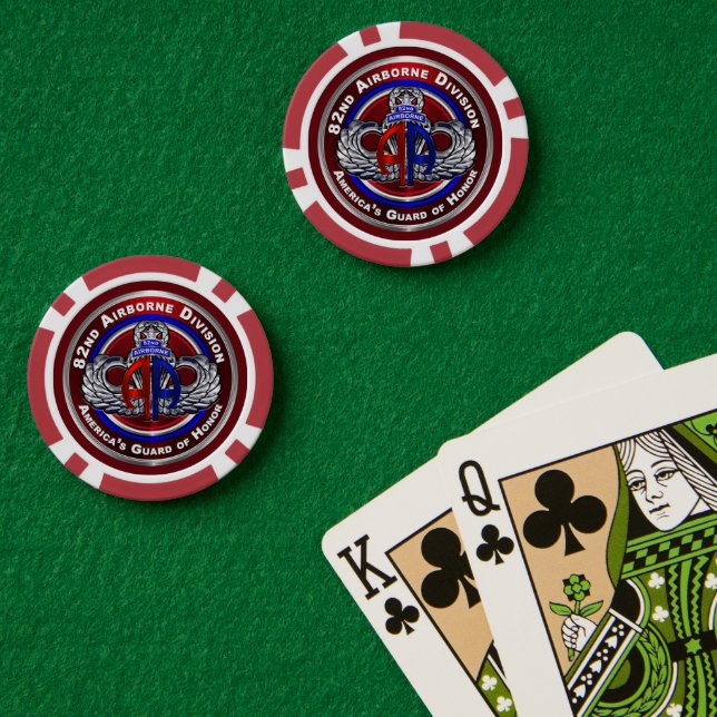 Fichas De Póquer 82.ª División Aérea (Mesa de Poker (Doble))