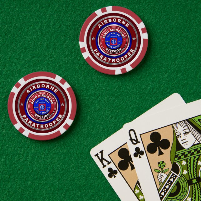 Fichas De Póquer 82.º Paracaidista (Mesa de Poker (Doble))