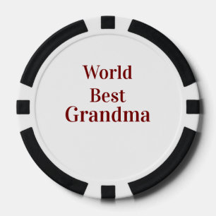 Fichas De Póquer Abuela abuela abuelos mejor del mundo rosa n