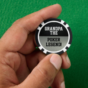 Fichas De Póquer Abuelo La Leyenda Funny Smack Talk Black Silver