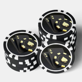 Fichas De Póquer "Aces" Negro