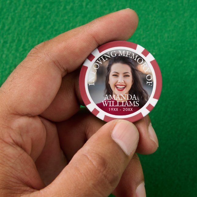 Fichas De Póquer Agregar foto personalizada conmemorativa (Mano)