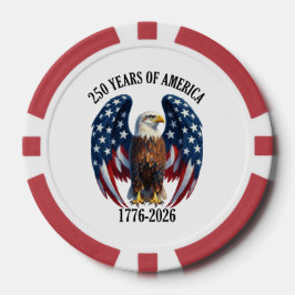 Fichas De Póquer Águila Americana Patriótica 250 Años 1776-2026