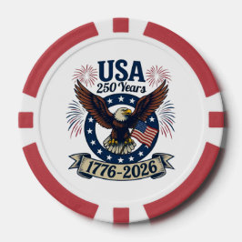 Fichas De Póquer Águila Americana Patriótica 250 Años 1776-2026