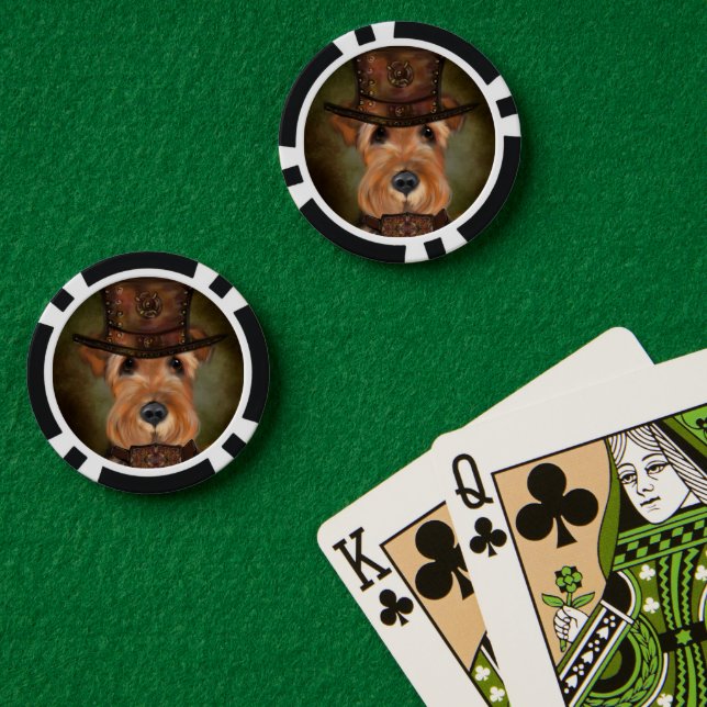 FICHAS DE PÓQUER AIREDALE TERRIER (Mesa de Poker (Doble))