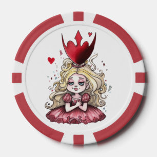Fichas De Póquer Alicia de vestir rojo