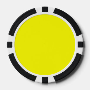 Fichas De Póquer Amarillo Neón Color Sólido