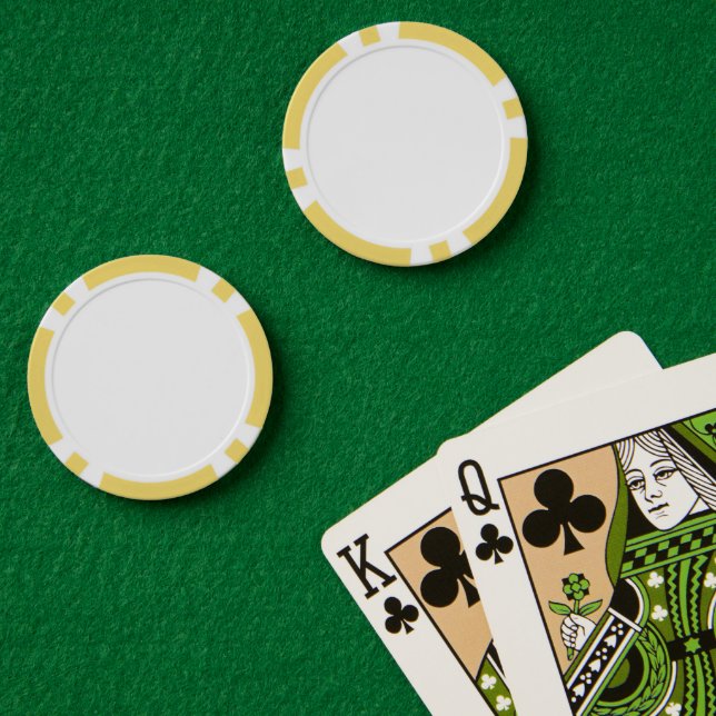 Fichas De Póquer Amarillo y blanco (Mesa de Poker (Doble))