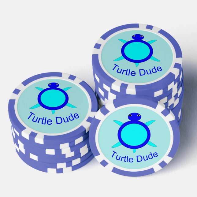 Fichas De Póquer Amigo de la Turba Azul Brillante (Pila)