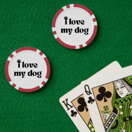 Fichas De Póquer Amo a mi perro