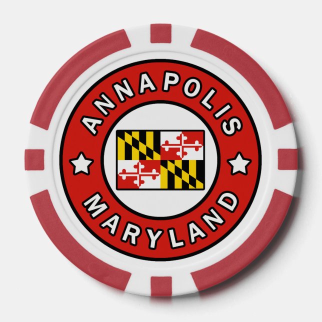 Fichas De Póquer Annapolis Maryland (Anverso)