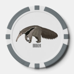 Fichas De Póquer Anteater personalizado ilustracion