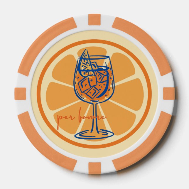 Fichas De Póquer Aperol Por Favor (Anverso)
