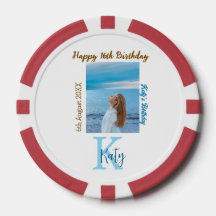 Aqua azul marrón feliz nombre de foto de 16 años