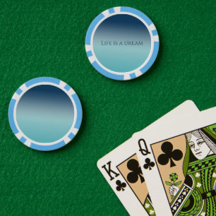 Fichas De Póquer Aqua Azul Ombre