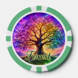 Fichas De Póquer Árbol de la Vida del Bosque