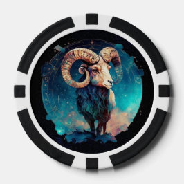 Fichas De Póquer Aries Zodiac Poker Chips - Astrología Símbolo Jueg