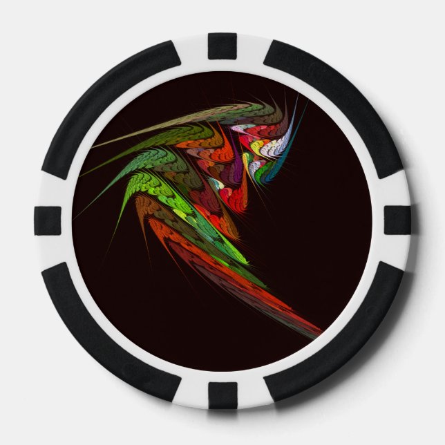 Fichas De Póquer Arte abstracto de Chameleon (Anverso)