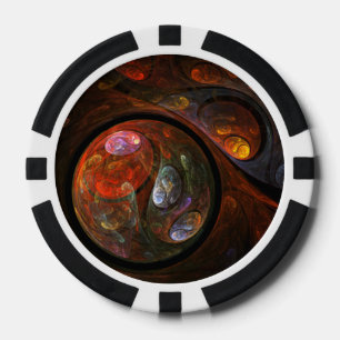 Fichas De Póquer Arte abstracto de conexión fluida