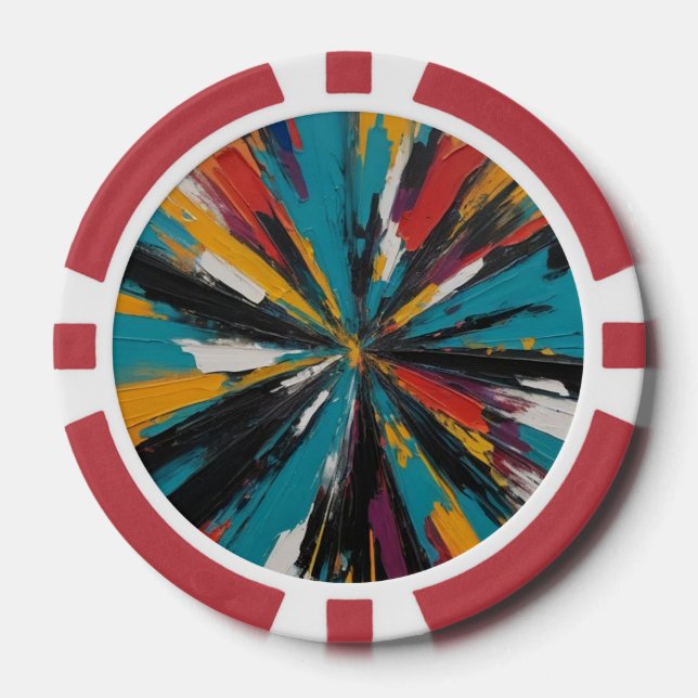 Fichas De Póquer Arte abstracto de IA (Anverso)