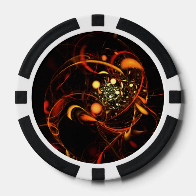 Fichas De Póquer Arte abstracto de latido (Anverso)