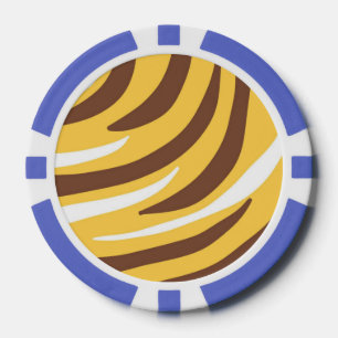 Fichas De Póquer arte abstracto de tigres