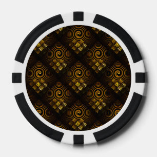 Fichas De Póquer Arte abstracto moderno boho elegante patrón #502
