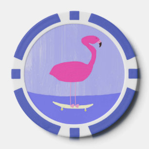 Fichas De Póquer arte de pintar flamingo