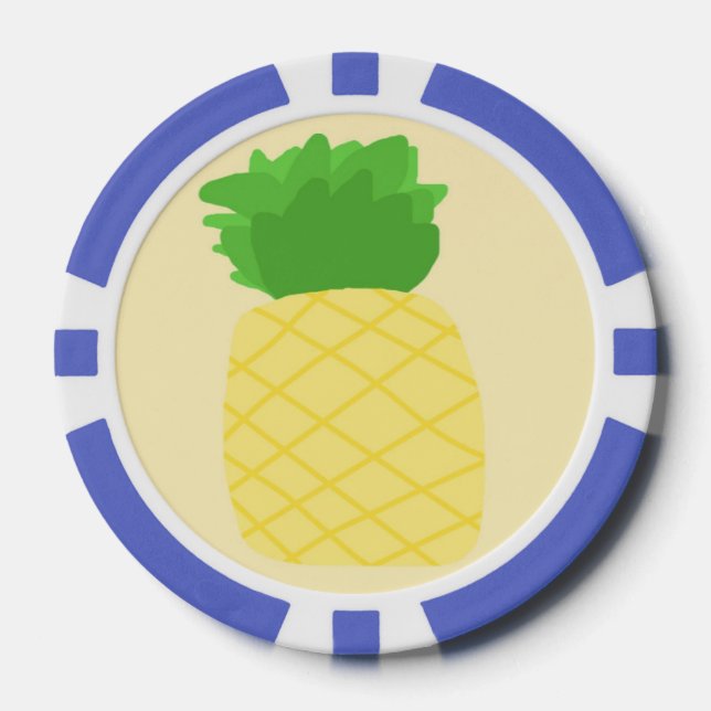 Fichas De Póquer arte de pintar piña (Anverso)