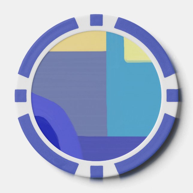 Fichas De Póquer arte de pintura abstracta moderna (Anverso)