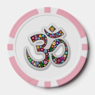 Fichas De Póquer Arte del símbolo floral Namaste