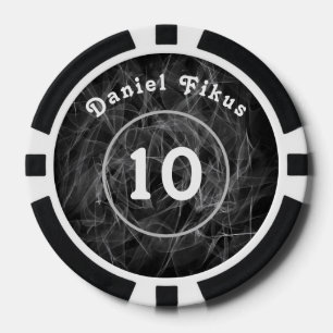 Fichas De Póquer Atractivo blanco negro