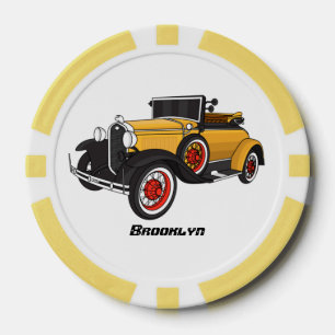 Fichas De Póquer Auto amarillo clásico 1931