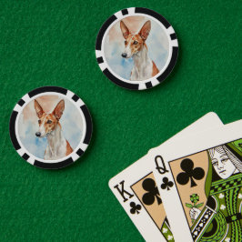 Fichas De Póquer Azulejo de foto de acrílico de Podenco Ibicenco