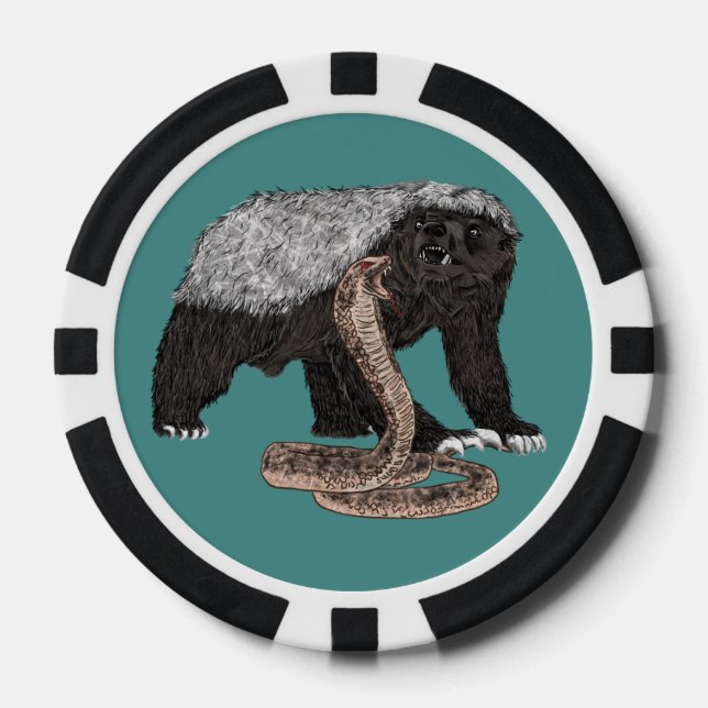 Fichas De Póquer Badger de miel y serpiente (Anverso)