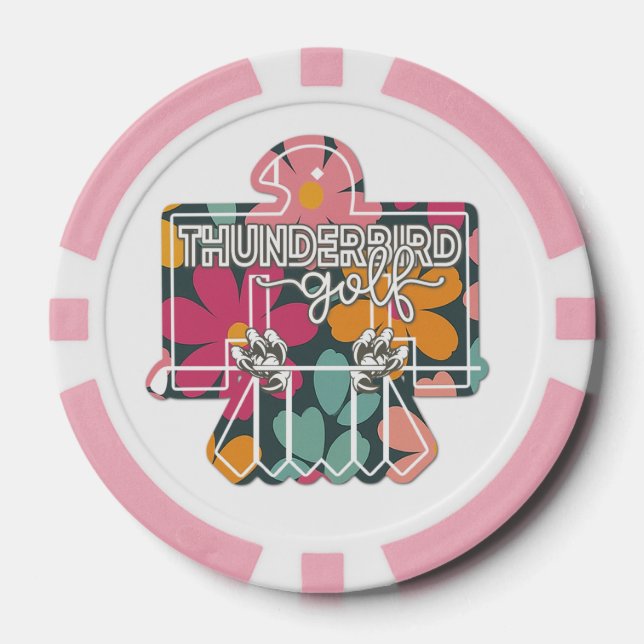 FICHAS DE PÓQUER BALL MARKER - PINK FLORAL (Anverso)