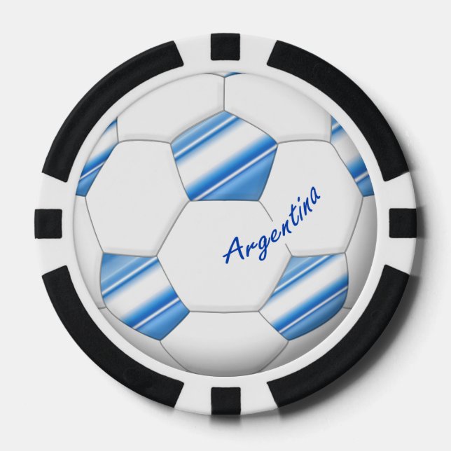 Fichas De Póquer Balón de FÚTBOL ARGENTINA selección nacional 2014 (Anverso)
