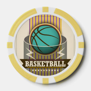 Fichas De Póquer Baloncesto Deporte Juego de pelotas Guay