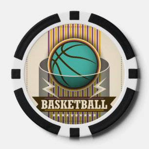 Fichas De Póquer Baloncesto Deporte Juego de pelotas Guay