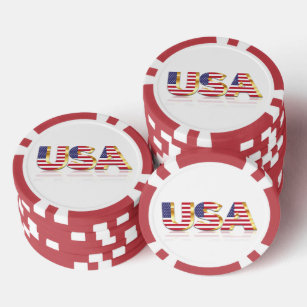 Fichas De Póquer Bandera Americana Poker Chips USA