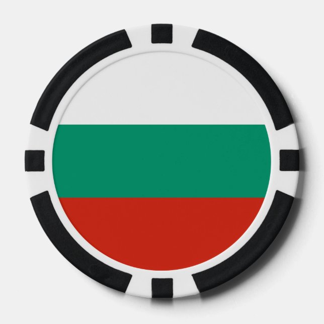 Fichas De Póquer Bandera de Bulgaria (Anverso)